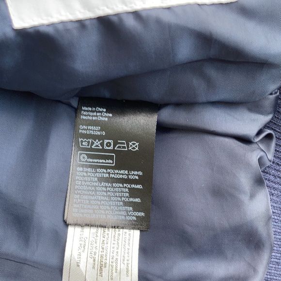 H&M Hooded Blue Puffer Jacket Size 3-4 Year Old - Picture 9 of 12